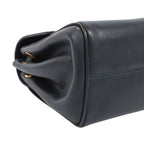 Dior Vintage Mini Leather Navy Shoulder Bag Gold — view 6