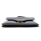 Hermes Box Calf Navy Shoulder Bag Gold — view 4