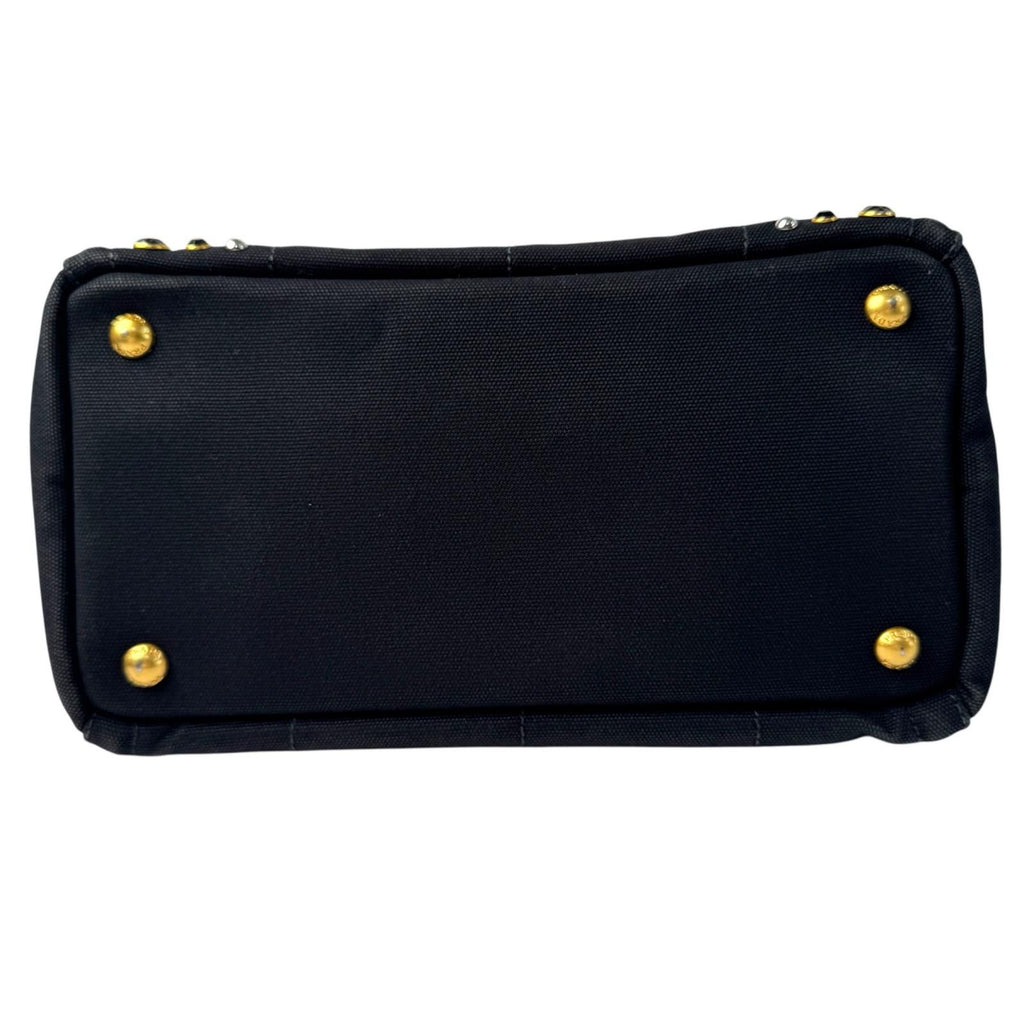 Prada Canapa Bijou Studded 2-Way Tote Shoulder — view 6