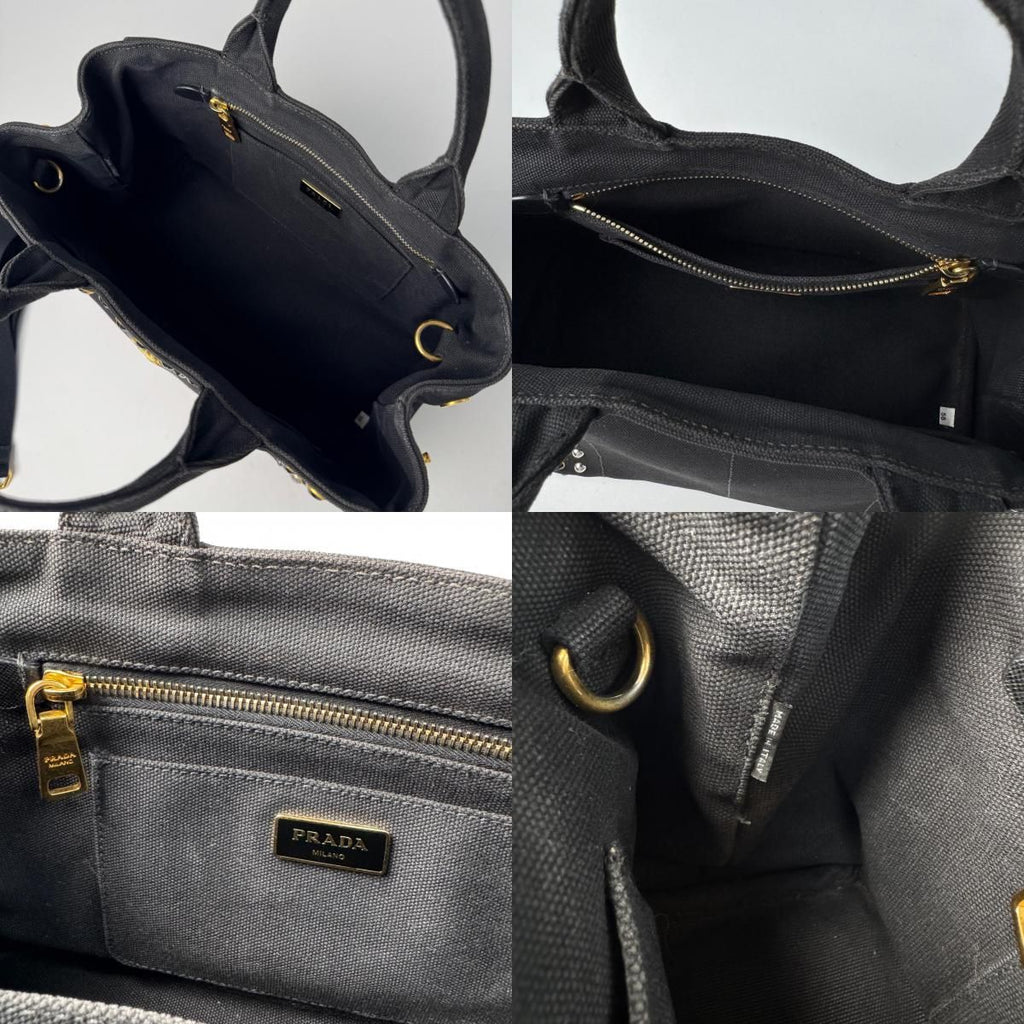 Prada Canapa Bijou Studded 2-Way Tote Shoulder — view 8