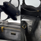 Prada Canapa Bijou Studded 2-Way Tote Shoulder — view 8