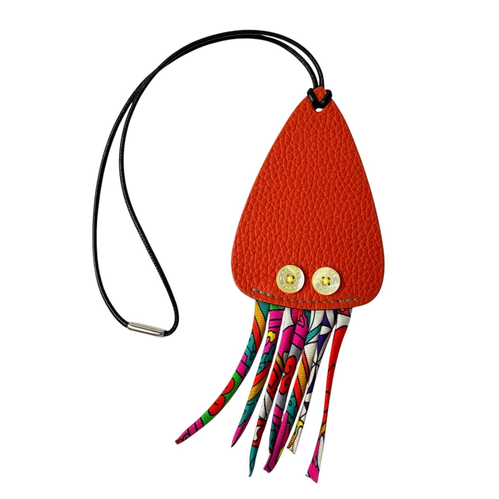 Hermes Bag Charm Petit Ash Squid Chevre Misor