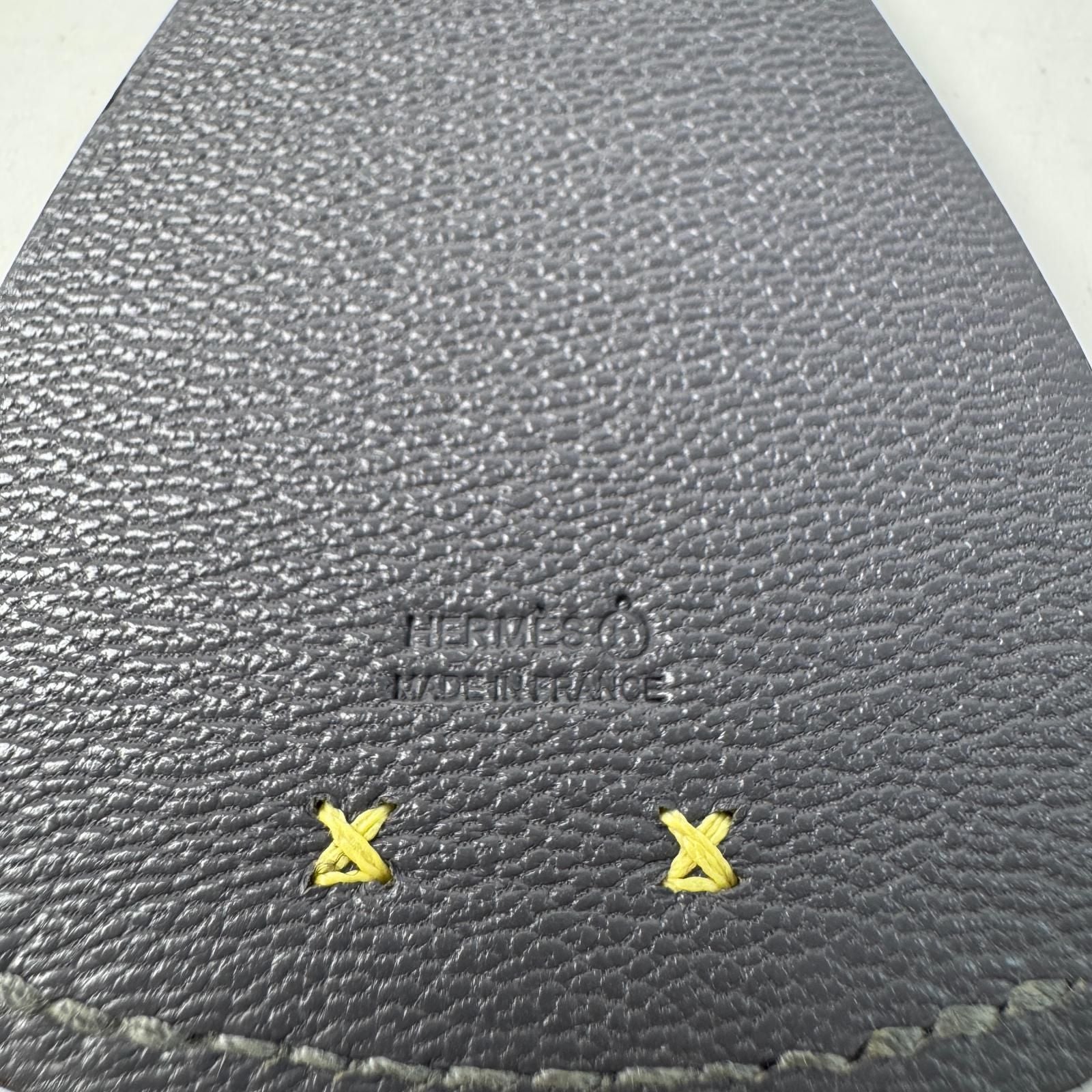 Hermes Bag Charm Petit Ash Squid Chevre Misor — view 5