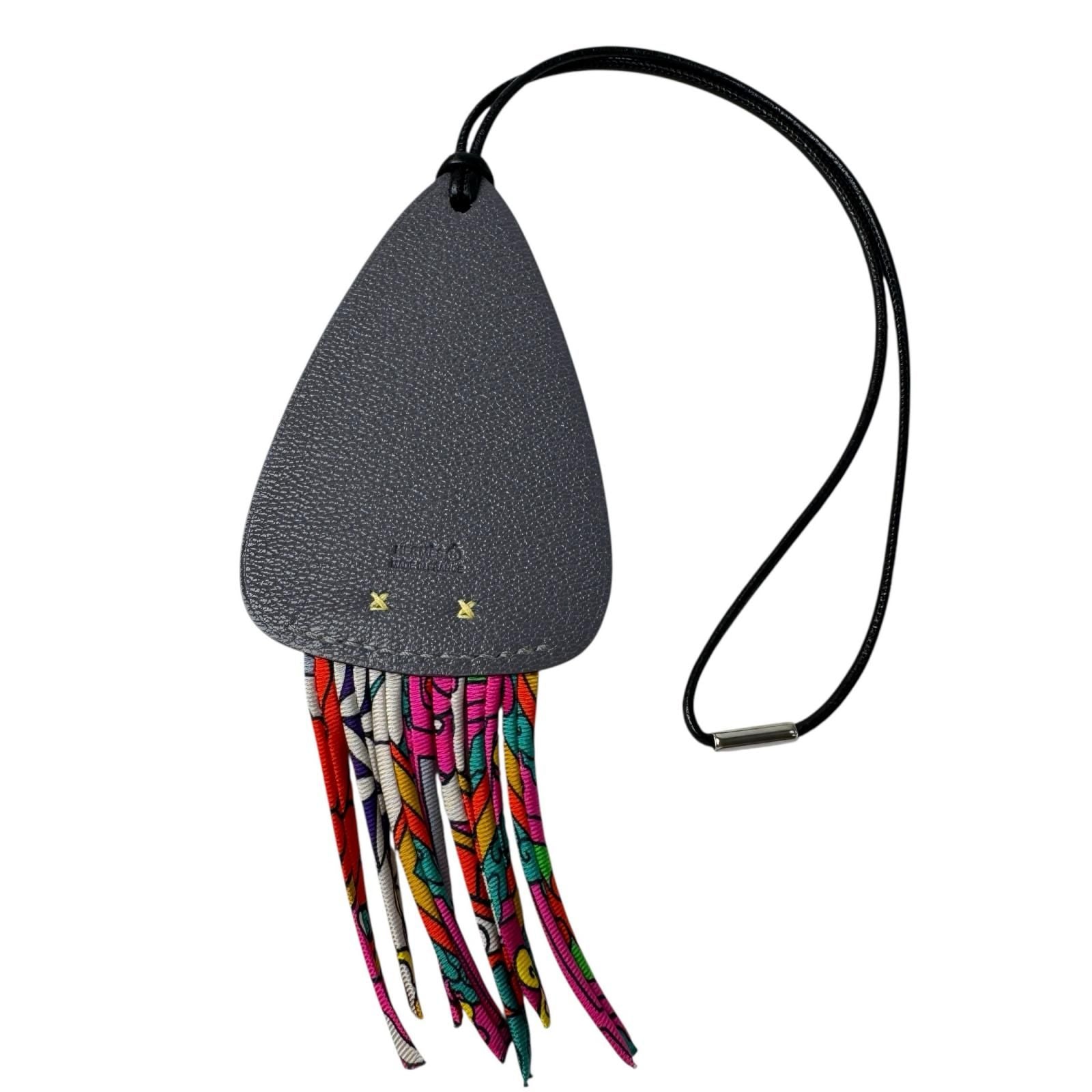 Hermes Bag Charm Petit Ash Squid Chevre Misor — view 2
