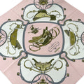 Hermes Scarf Carre 90 Pink Gray Multi Springs