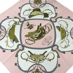 Hermes Scarf Carre 90 Pink Gray Multi Springs