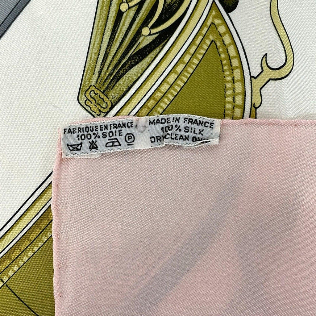 Hermes Scarf Carre 90 Pink Gray Multi Springs — view 3