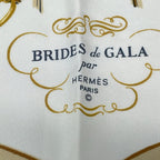 Hermes Scarf Petit Carre Dark Yellow White Gold Brides de Gala — view 2