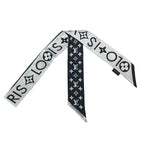 Louis Vuitton Scarf Bandeau BB Monogram Infinity White Black Ribbon