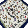 Hermes Scarf Carre 90 Navy White Multi Champignon Mushroom