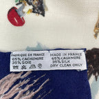 Hermes Scarf Carre 90 Navy White Multi Champignon Mushroom — view 3