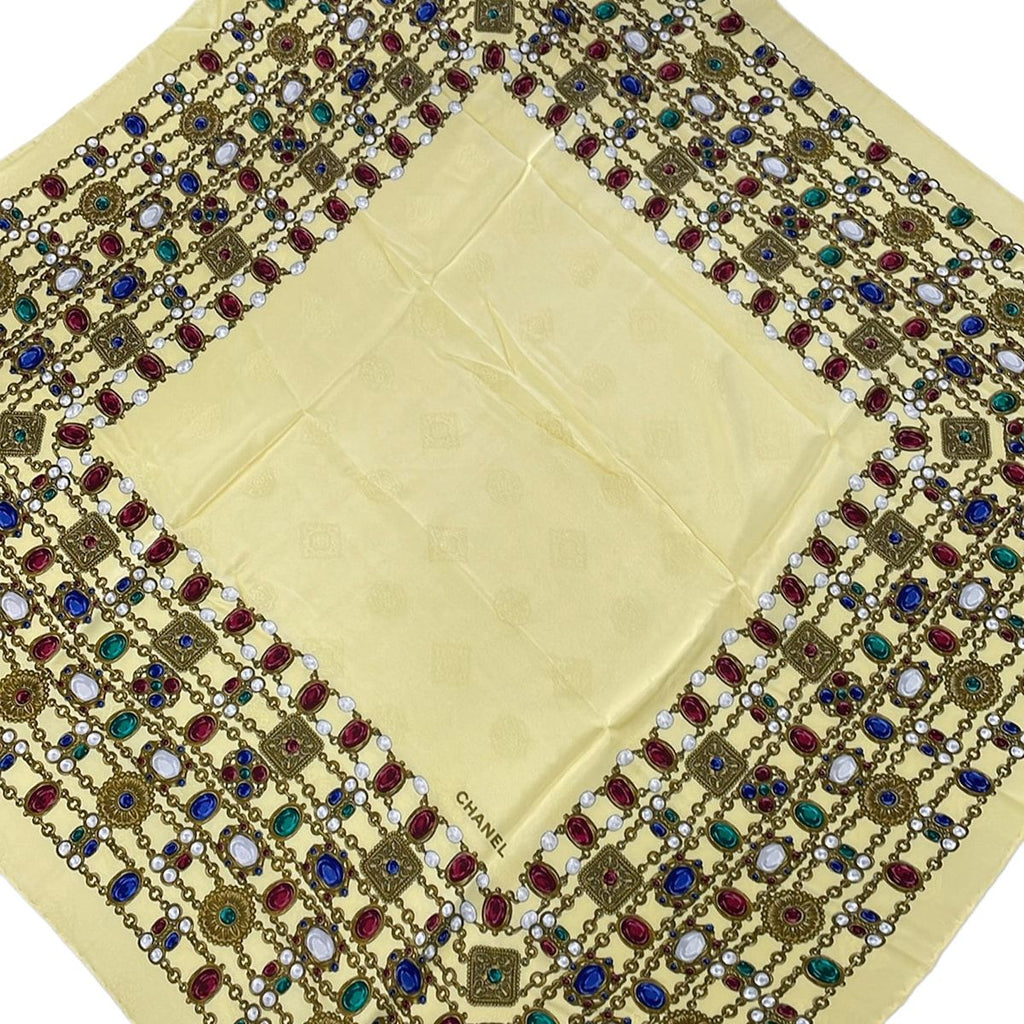Chanel Scarf Yellow Multi