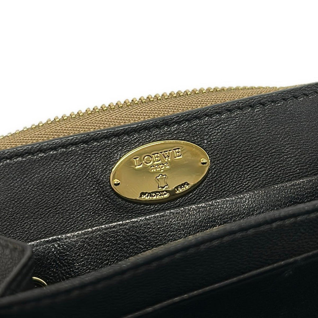 Loewe Card Case Gold Tassel Zip Around Leather — view 4
