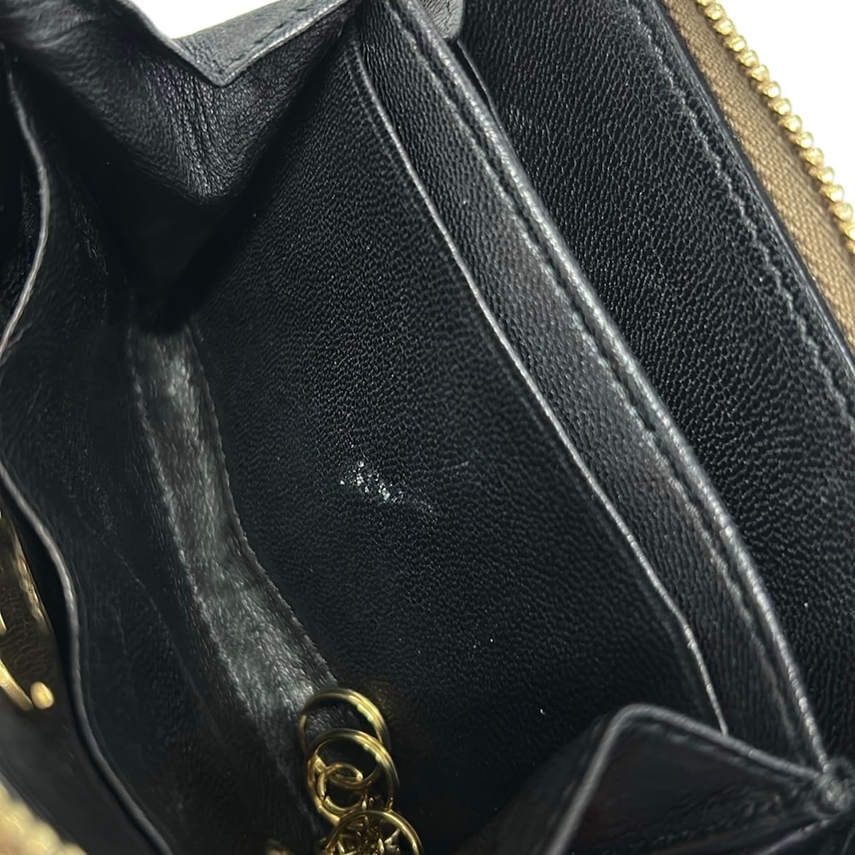 Loewe Card Case Gold Tassel Zip Around Leather — view 5