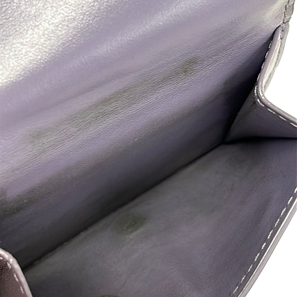 Bottega Veneta Trifold Wallet Maxi Intrecciato Purple Mini Leather — view 4
