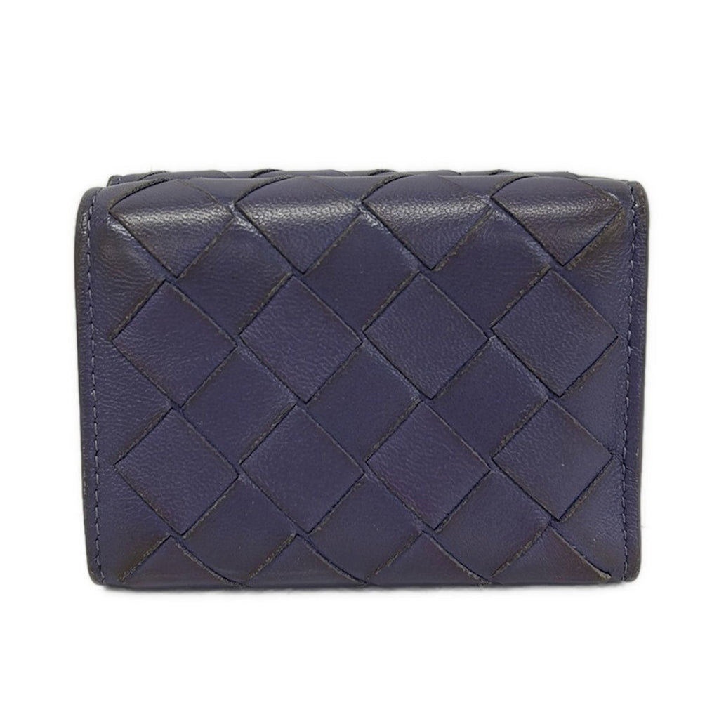 Bottega Veneta Trifold Wallet Maxi Intrecciato Purple Mini Leather — view 2