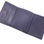 Bottega Veneta Trifold Wallet Maxi Intrecciato Purple Mini Leather — view 3