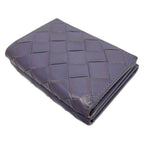 Bottega Veneta Trifold Wallet Maxi Intrecciato Purple Mini Leather — view 7
