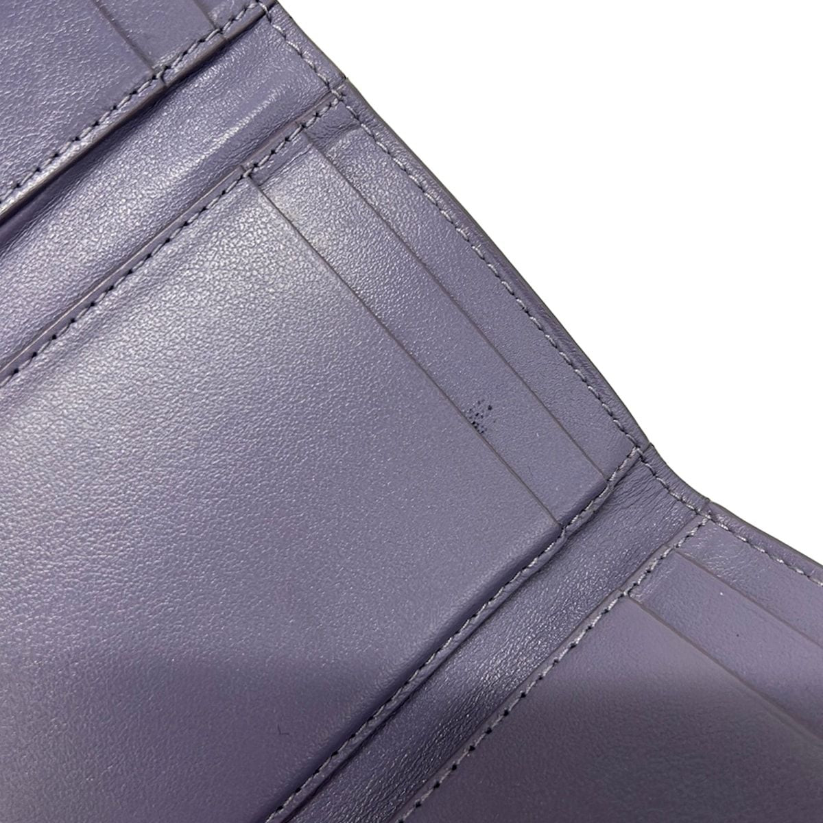 Bottega Veneta Trifold Wallet Maxi Intrecciato Purple Mini Leather — view 9