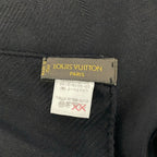 Louis Vuitton Shawl Black Cashmere Silk Scarf — view 2