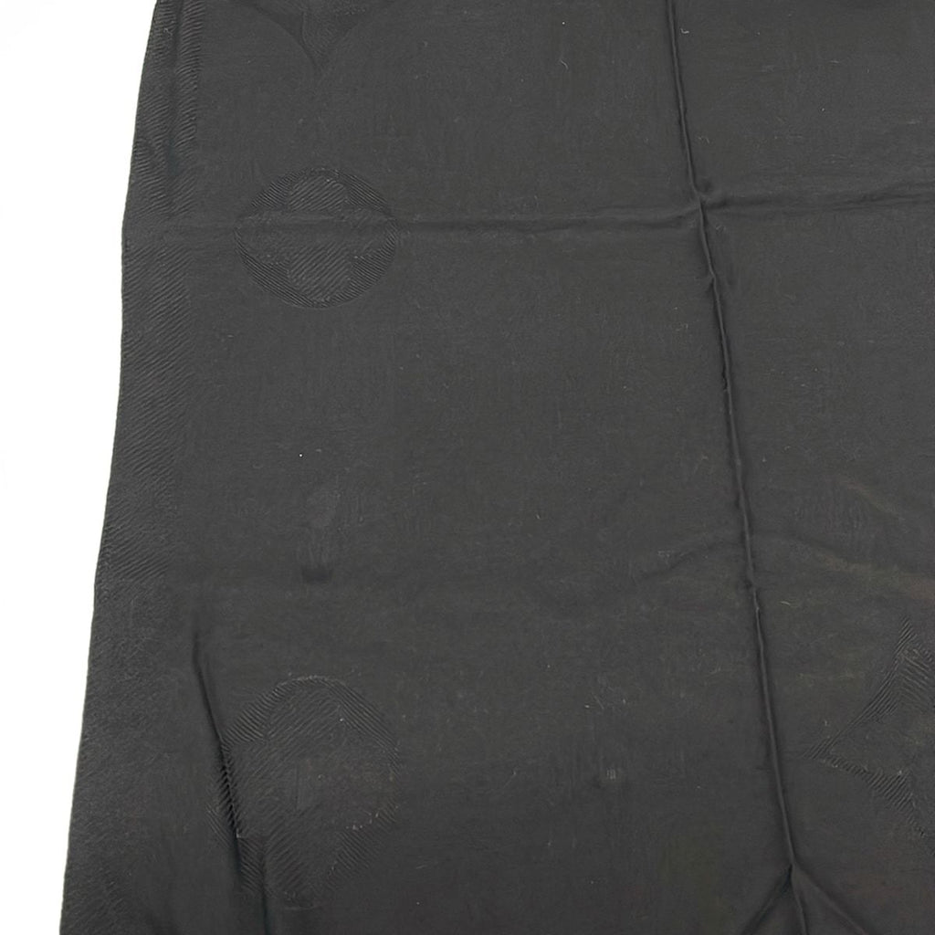 Louis Vuitton Shawl Black Cashmere Silk Scarf — view 4