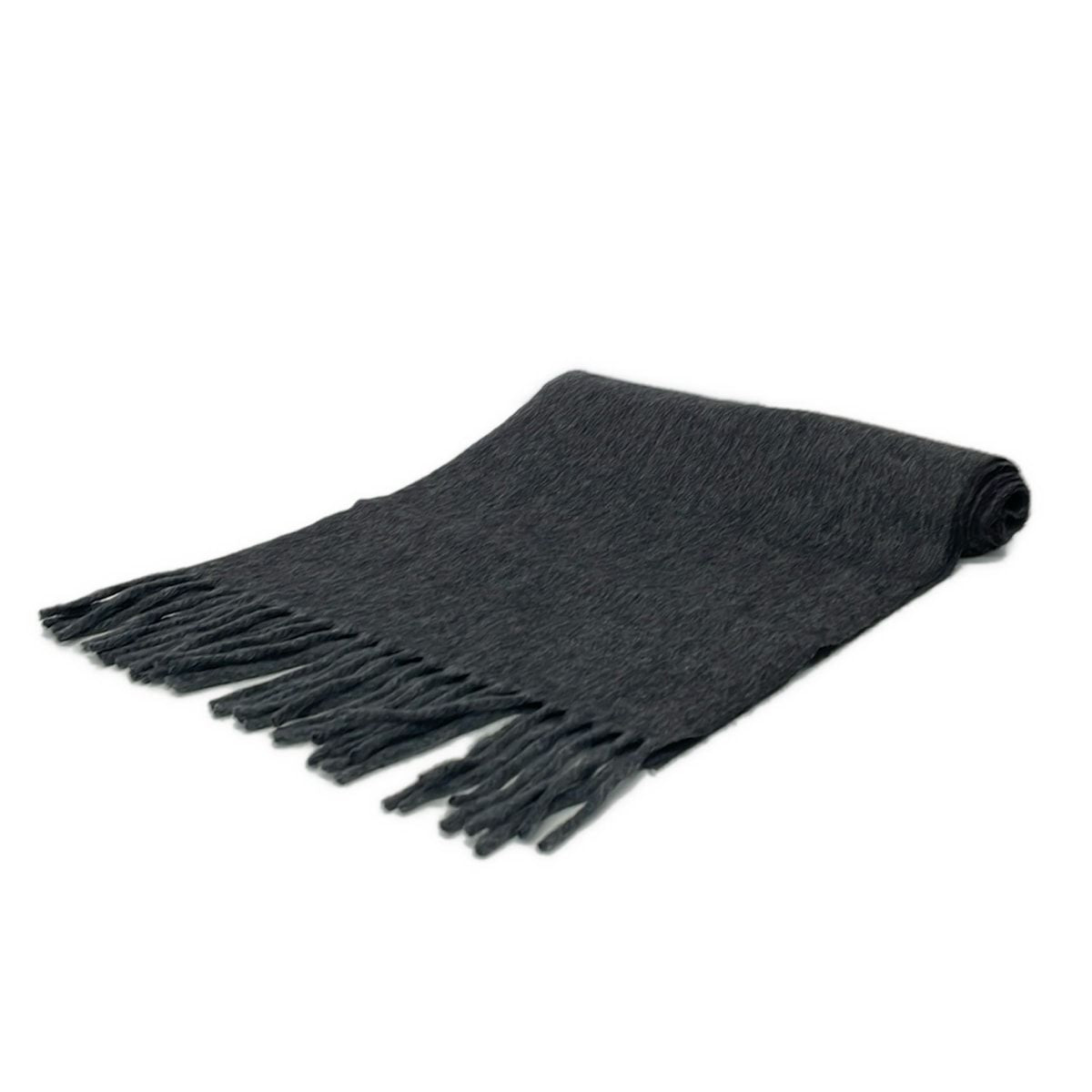 Hermes Scarf Dark Gray Cashmere