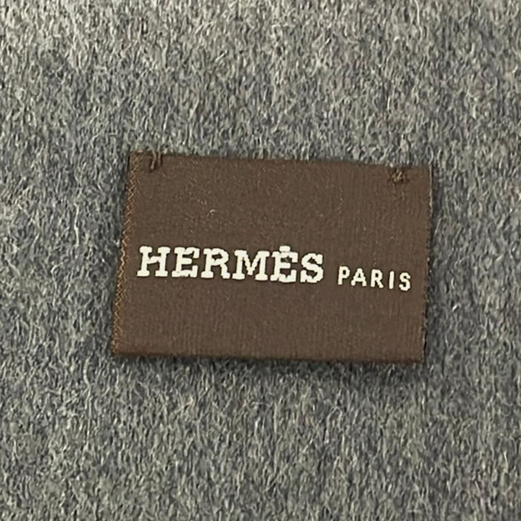 Hermes Scarf Dark Gray Cashmere — view 2