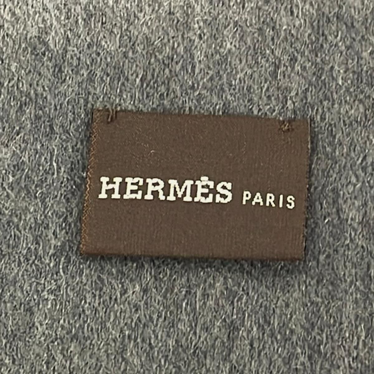 Hermes Scarf Dark Gray Cashmere — view 2