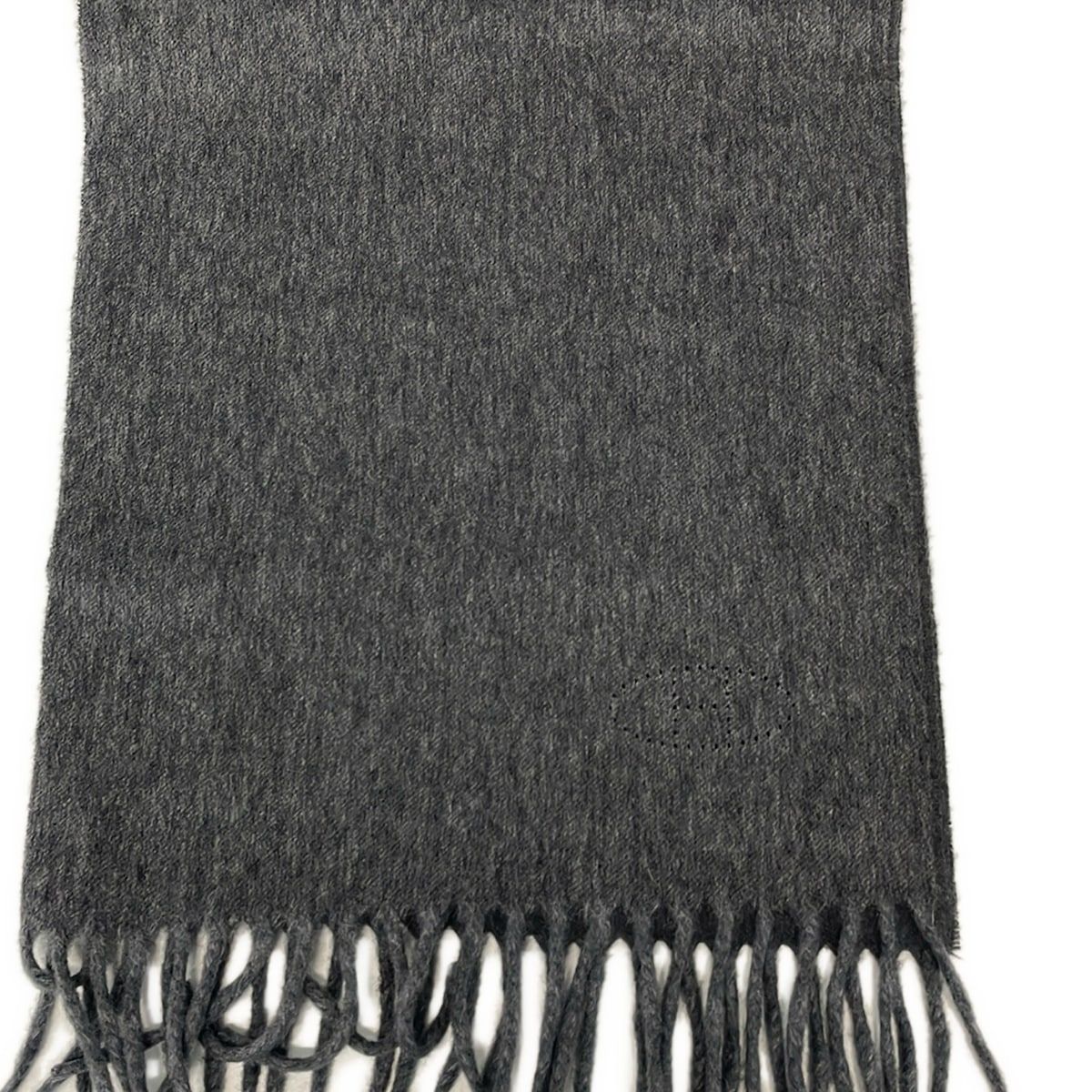 Hermes Scarf Dark Gray Cashmere — view 4