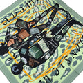 Hermes Scarf Carre 90 Light Green Black Multi Monsieur Et Madame & Silk
