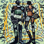 Hermes Scarf Carre 90 Light Green Black Multi Monsieur Et Madame & Silk — view 4