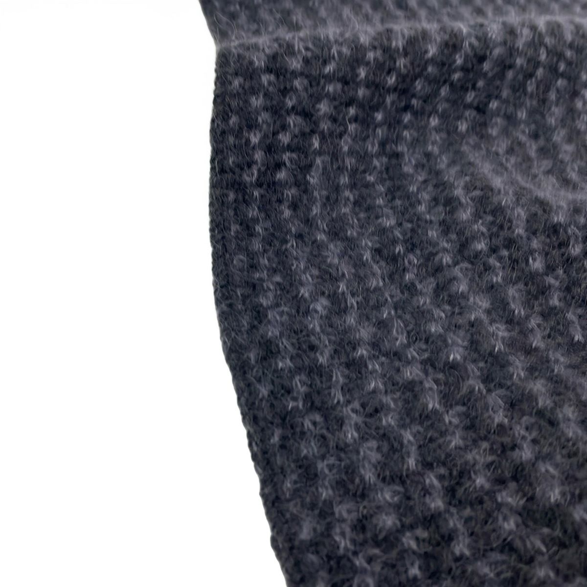 Louis Vuitton Scarf Echarpe Elena Black Dark Gray Lucky Wool Silk — view 4