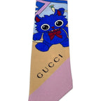 Gucci Scarf Light Pink Light Blue Multi Ribbon Besties — view 4
