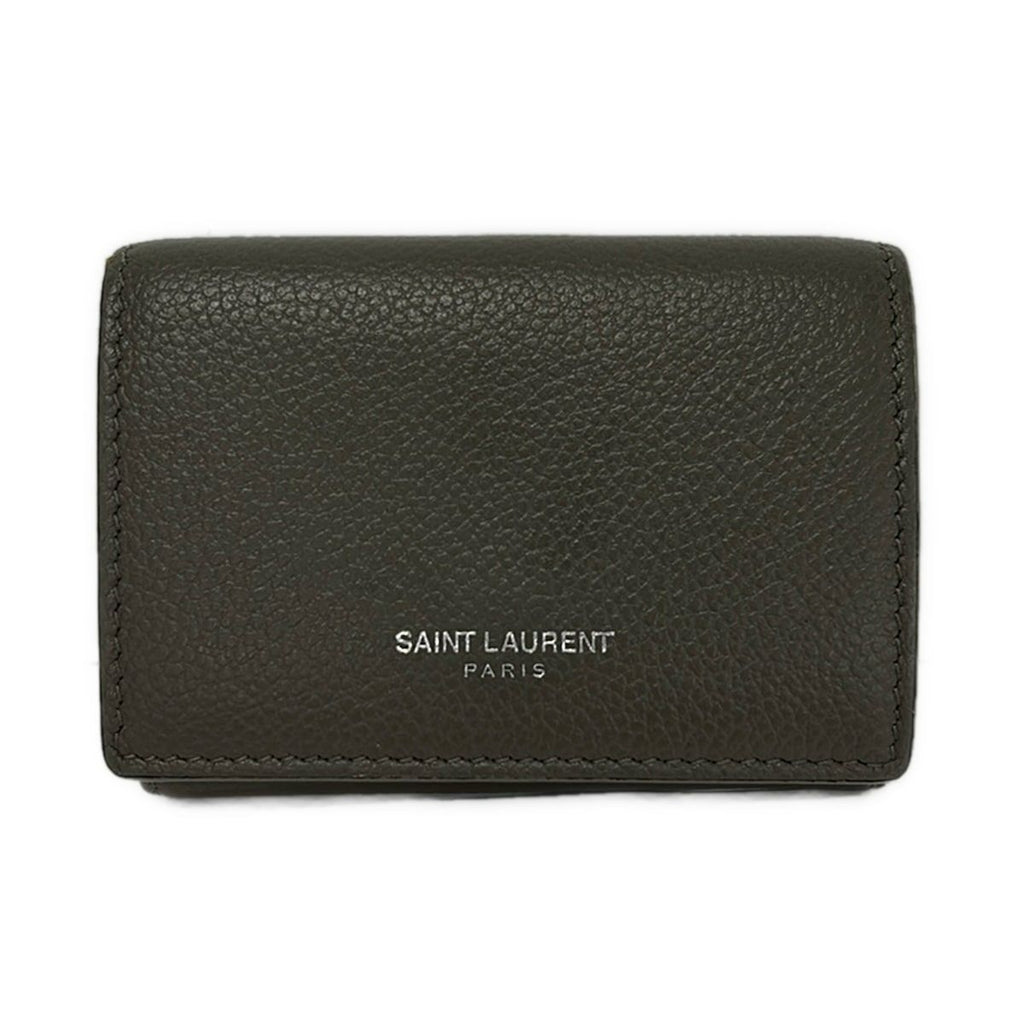 Saint Laurent Paris Trifold Wallet Tiny Gray Ju Mini Leather