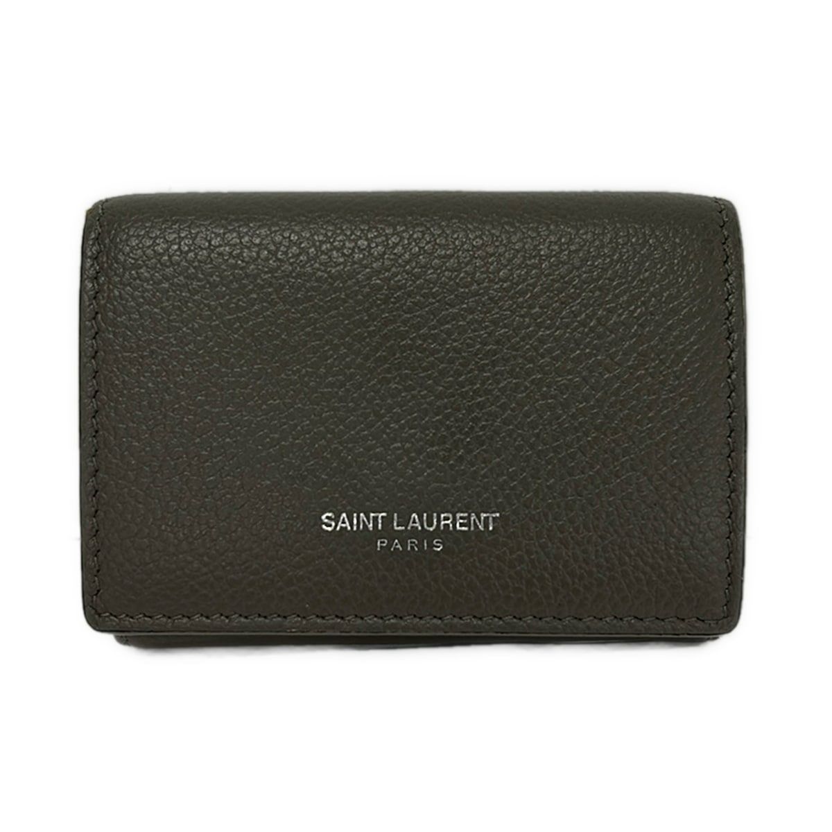 Saint Laurent Paris Trifold Wallet Tiny Gray Ju Mini Leather