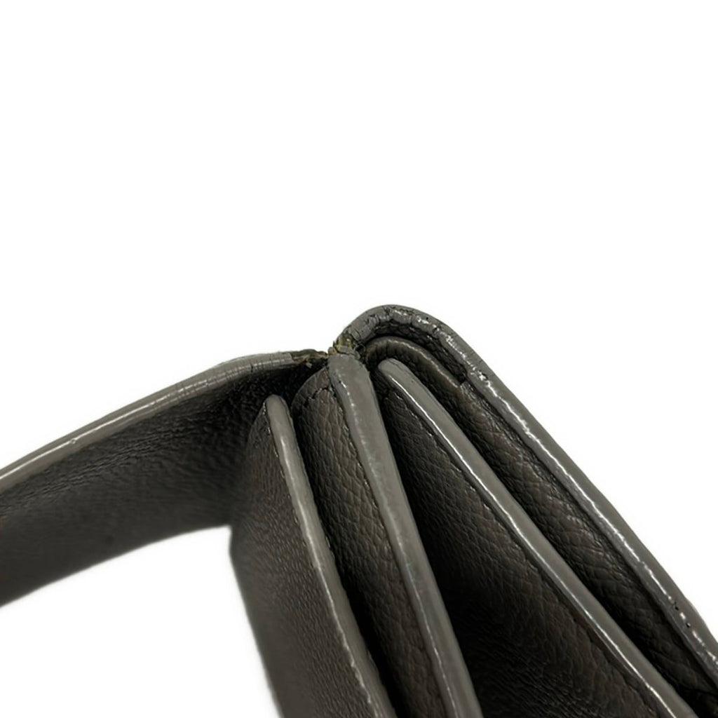 Saint Laurent Paris Trifold Wallet Tiny Gray Ju Mini Leather — view 7