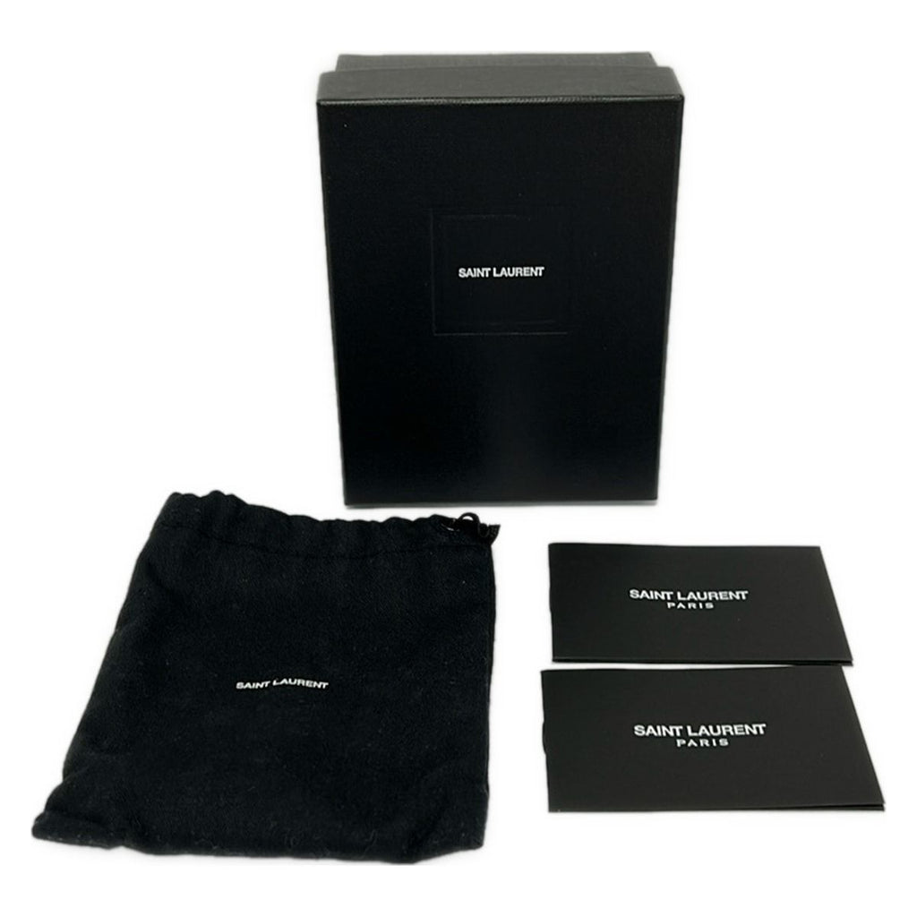 Saint Laurent Paris Trifold Wallet Tiny Gray Ju Mini Leather — view 9