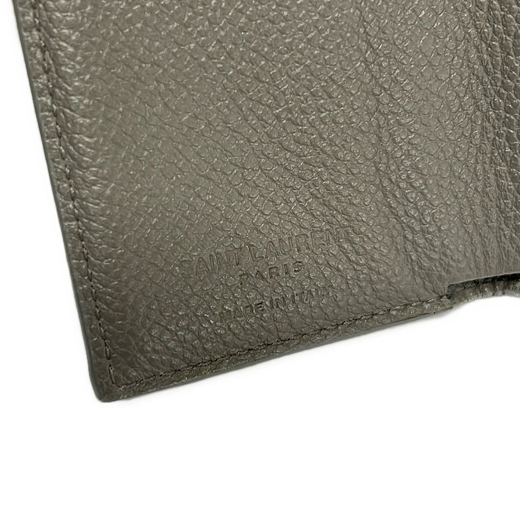 Saint Laurent Paris Trifold Wallet Tiny Gray Ju Mini Leather — view 8