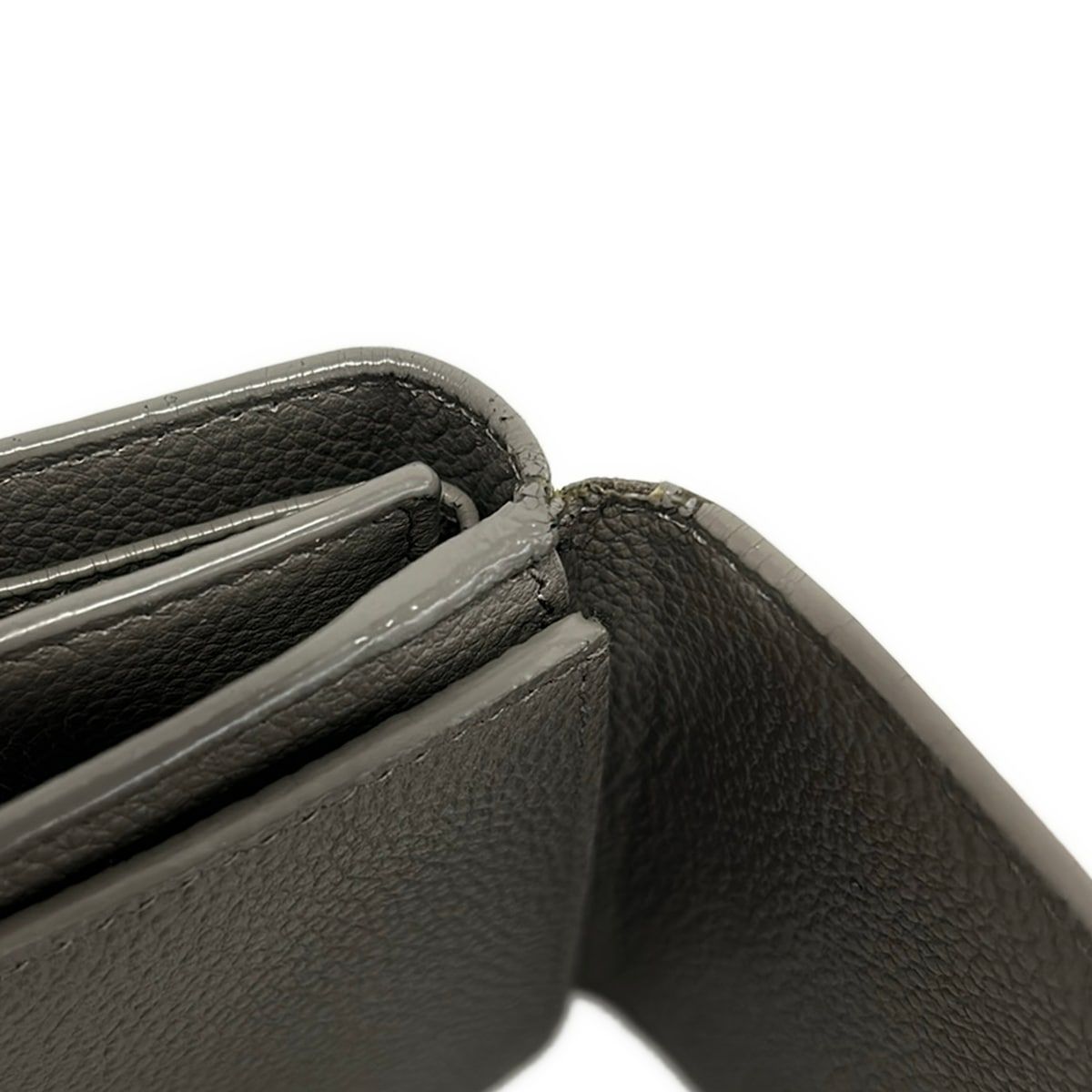 Saint Laurent Paris Trifold Wallet Tiny Gray Ju Mini Leather — view 6