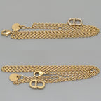 Dior Clair D Lune de Necklace Around the 48 cm White Crystal CD Signature Gold — view 5