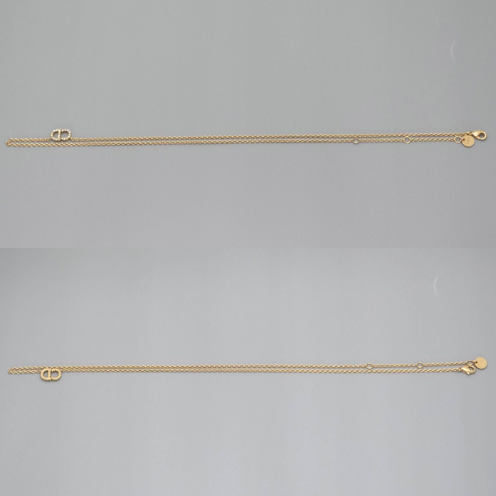 Dior Clair D Lune de Necklace Around the 48 cm White Crystal CD Signature Gold — view 3