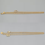 Dior Clair D Lune de Necklace Around the 48 cm White Crystal CD Signature Gold — view 4