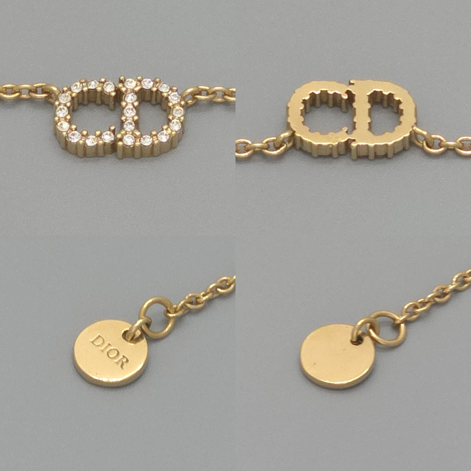 Dior Clair D Lune de Necklace Around the 48 cm White Crystal CD Signature Gold — view 6