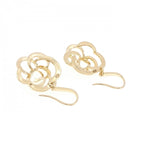 Chanel Camellia Earrings Gold — view 3