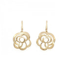 Chanel Camellia Earrings Gold