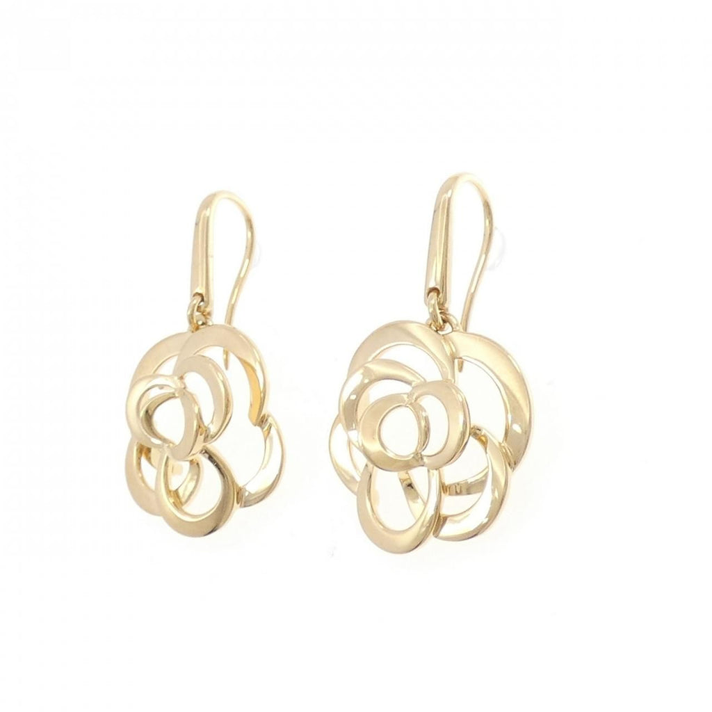 Chanel Camellia Earrings Gold — view 2