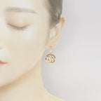 Chanel Camellia Earrings Gold — view 4