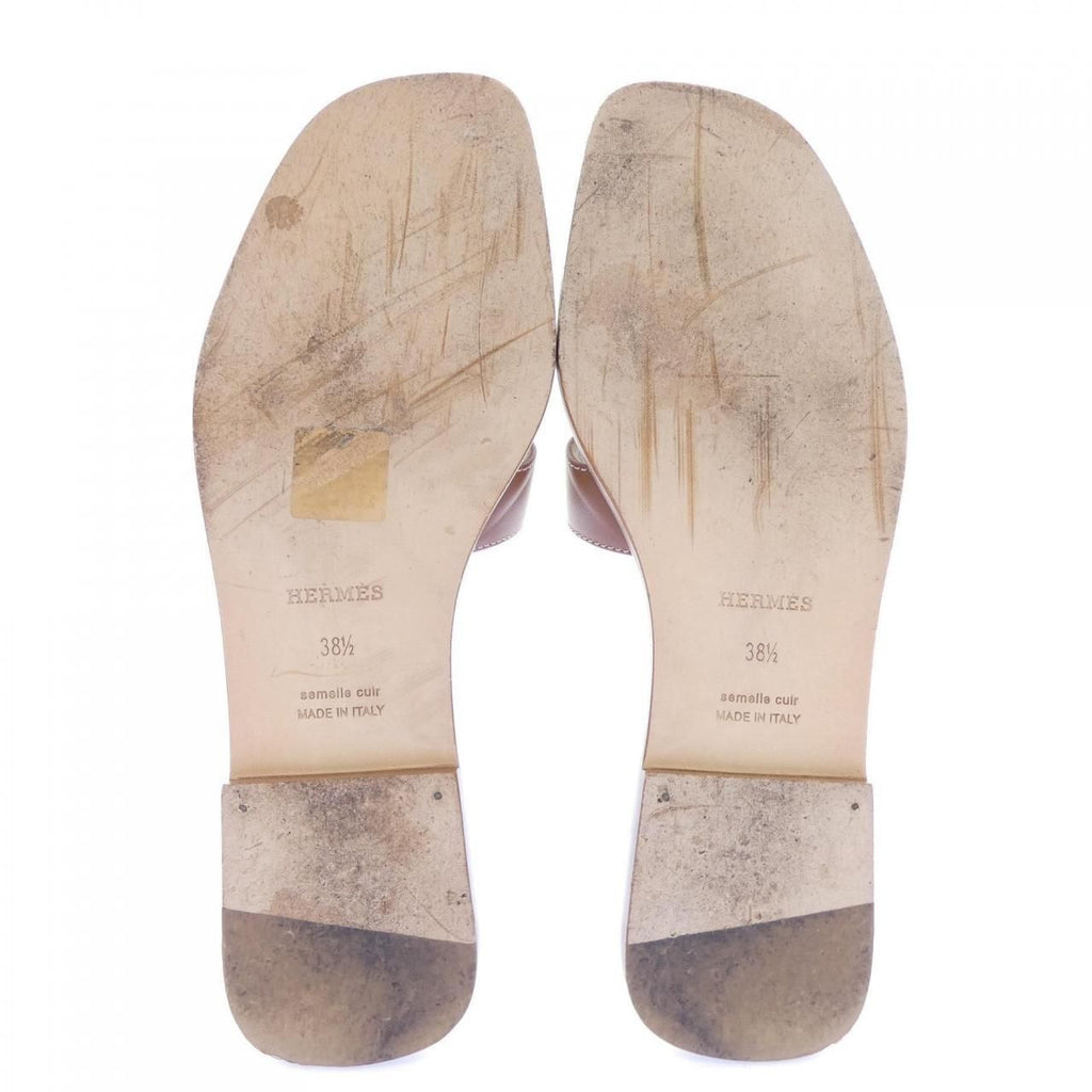 Hermes Oran Sandals Brown — view 4