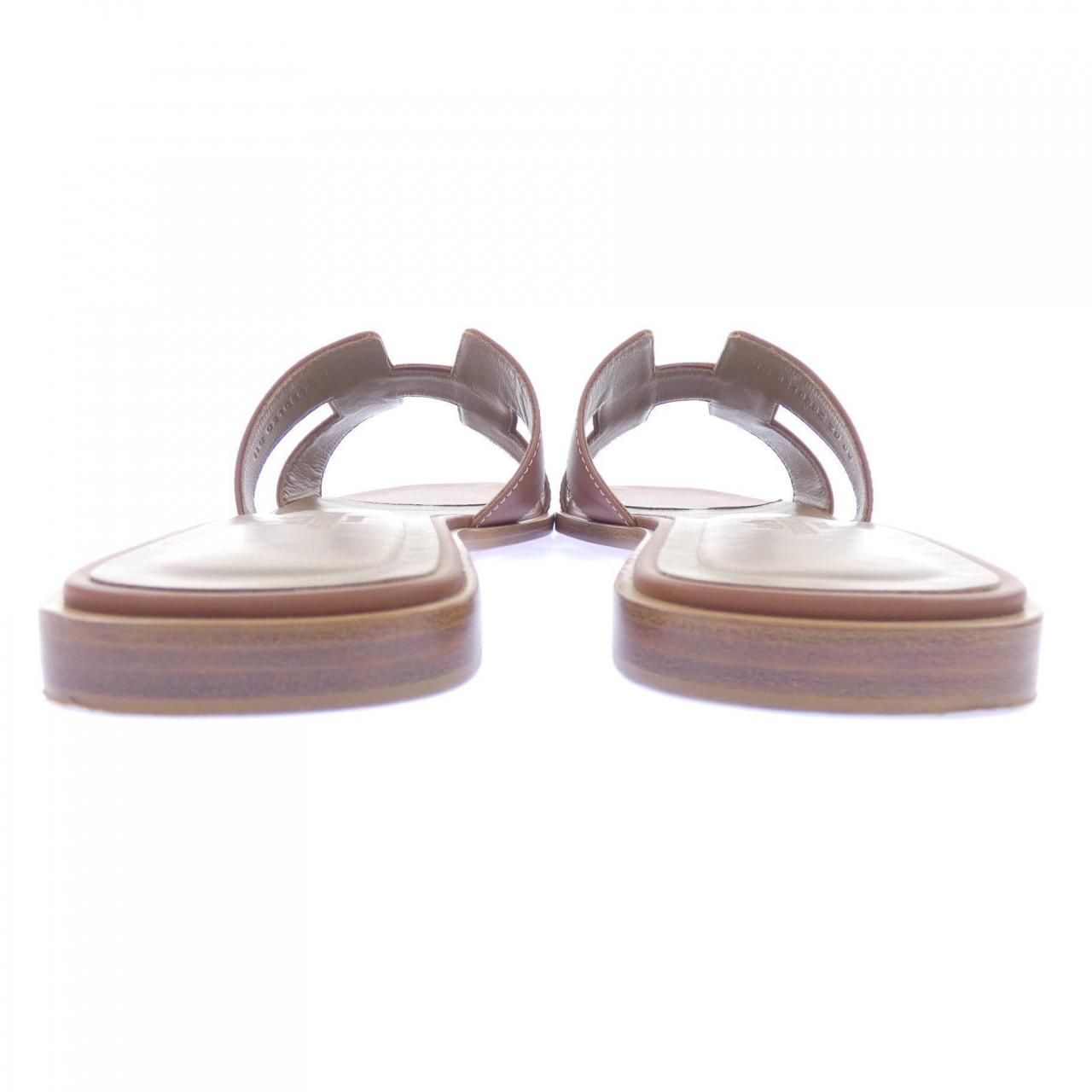 Hermes Oran Sandals Brown — view 5