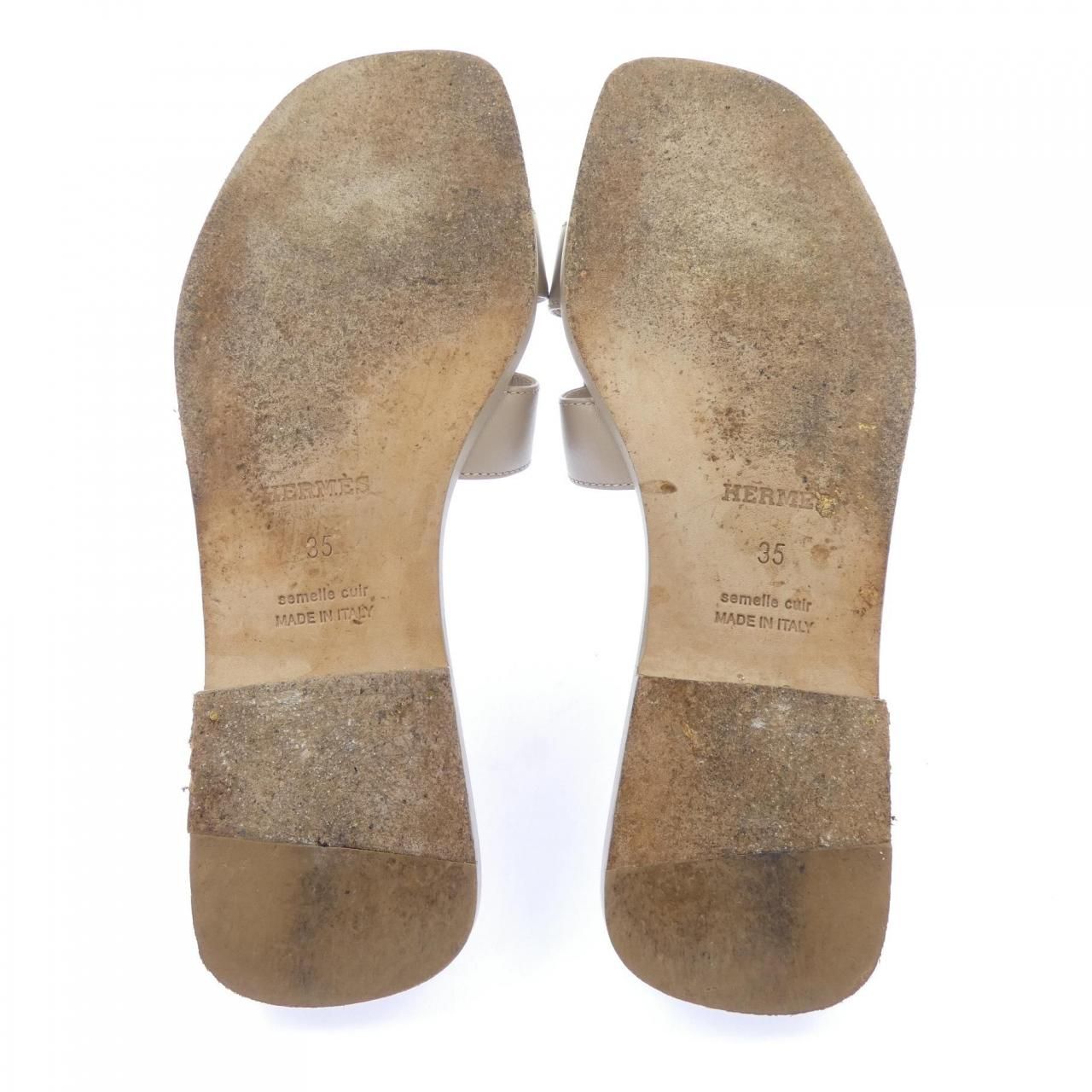 Hermes Oran Sandals Beige — view 4